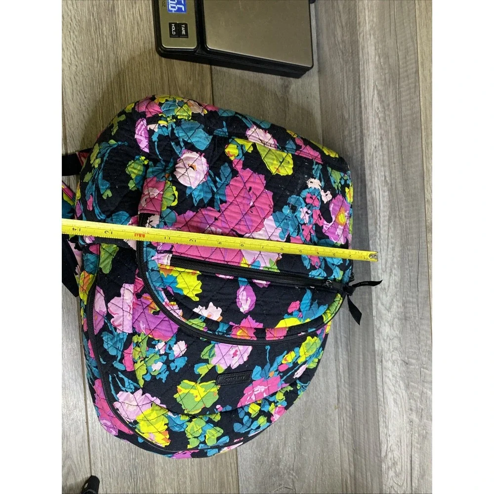 Vera Bradley Large Essential Backpack Hilo Meadow Floral Quilted Travel School